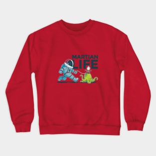 Martian life cartoon design Crewneck Sweatshirt